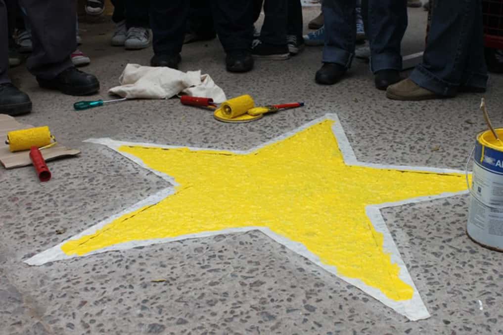 Pintarán una estrella amarilla para generar conciencia