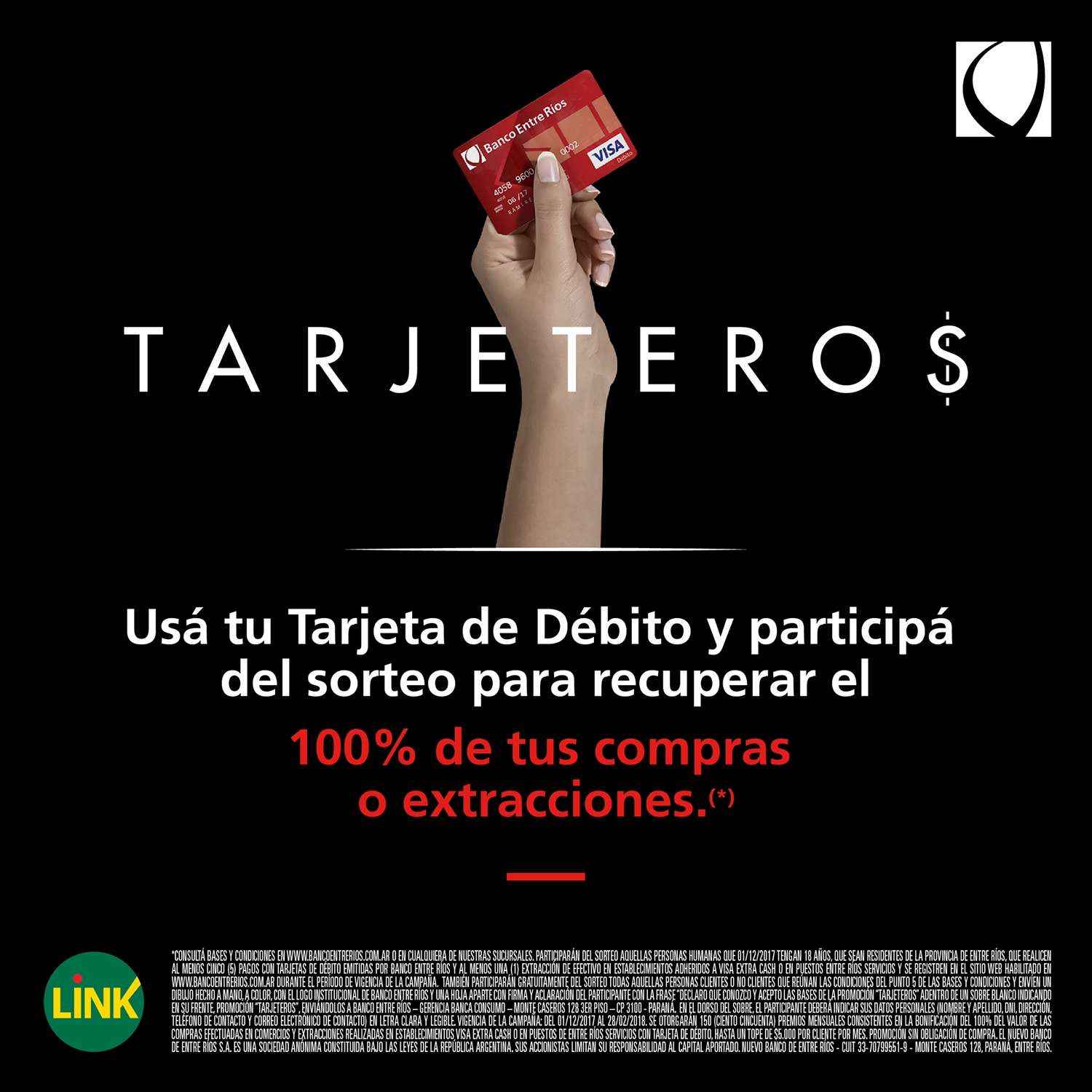 El Banco Entre Ríos le devuelve el 100% de las compras a los clientes más “Tarjeteros”