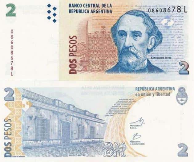 A partir del sábado 28 de abril los billetes de 2 pesos no tendrán ningún valor como papel moneda