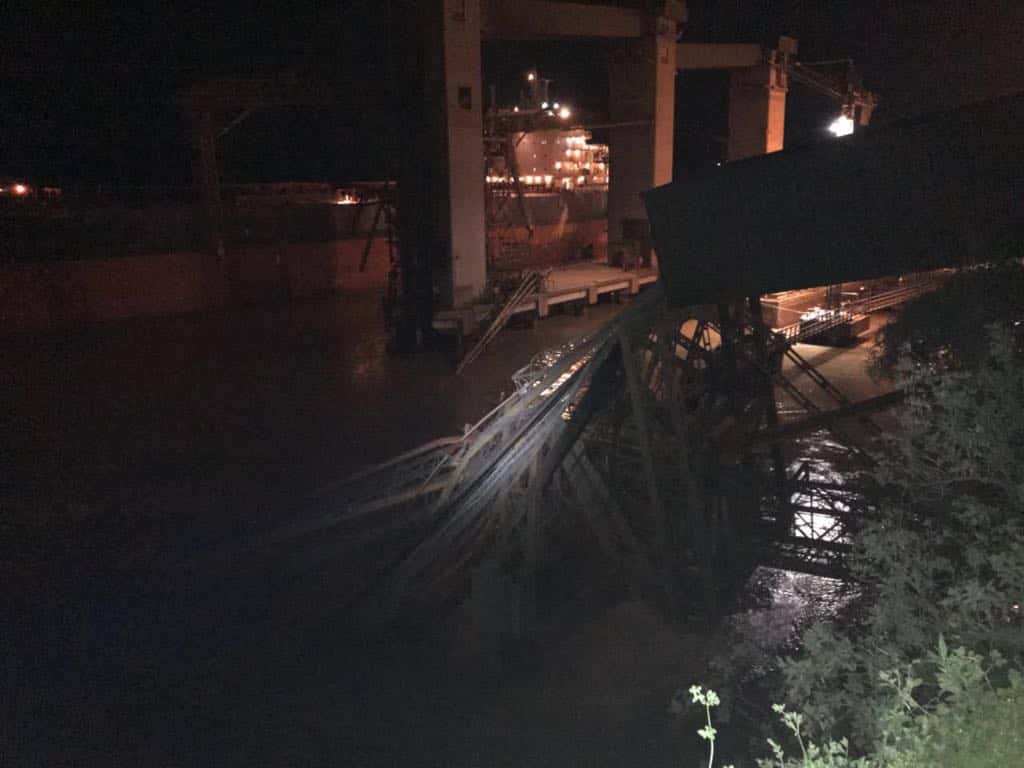 Un barco protagonizó un accidente en Puerto General San Martín