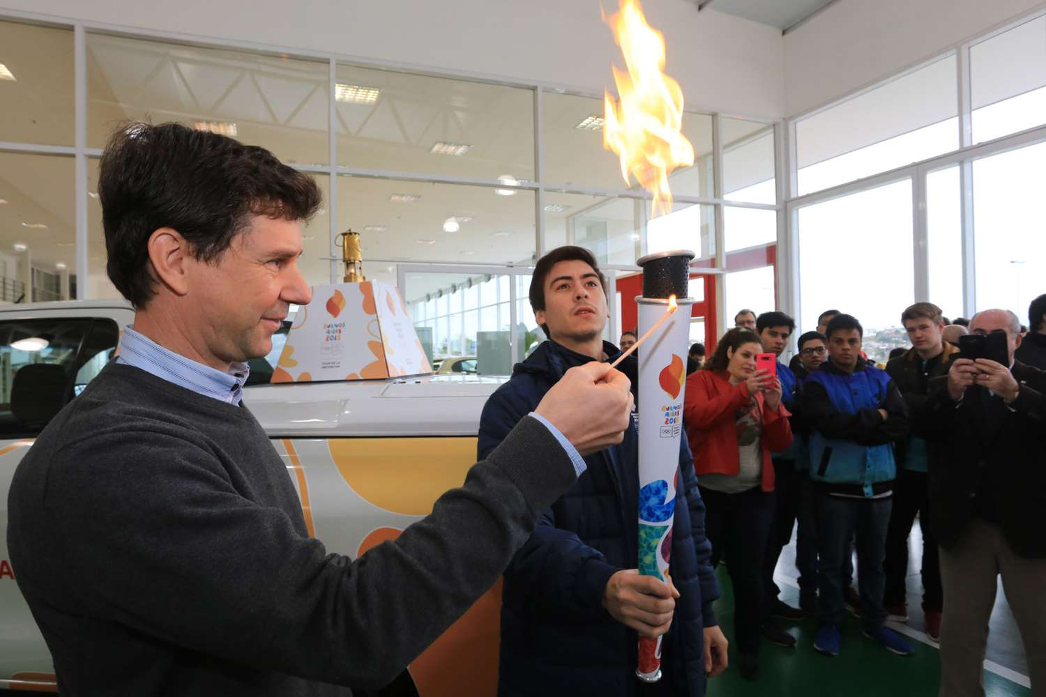 La llama olímpica de la juventud Buenos Aires 2018 visitó Haimovich