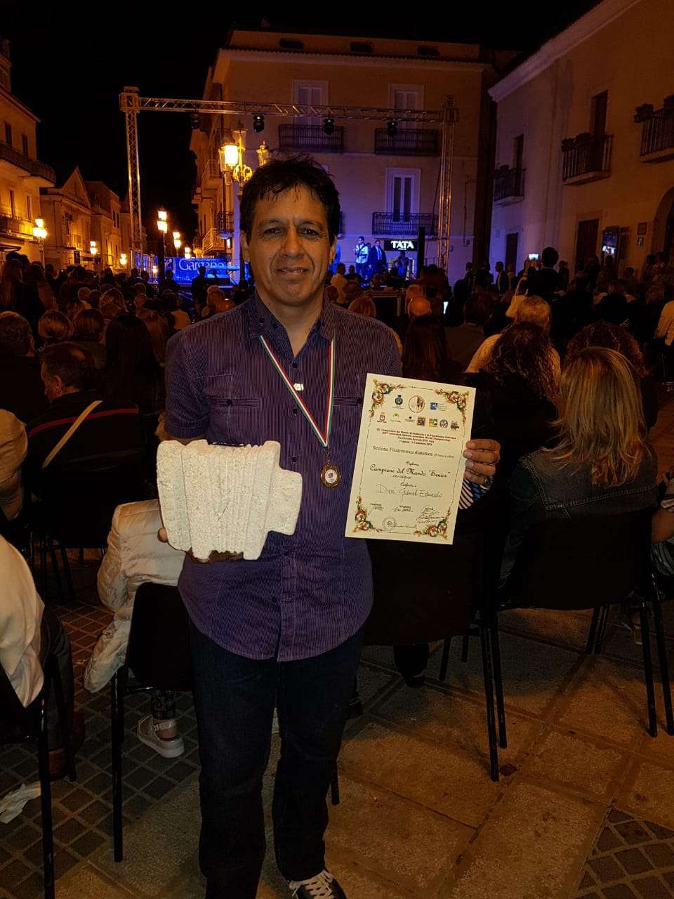 Un nogoyaense se consagró Campeón Mundial de Acordeón en Italia