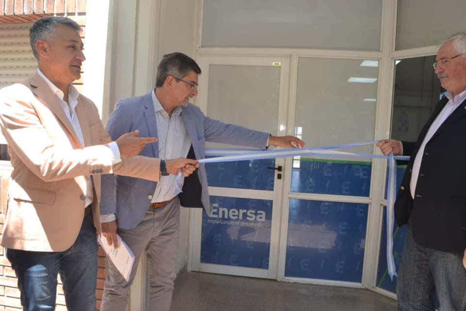 Enersa inauguró una oficina en María Grande y nueva obra eléctrica para la región