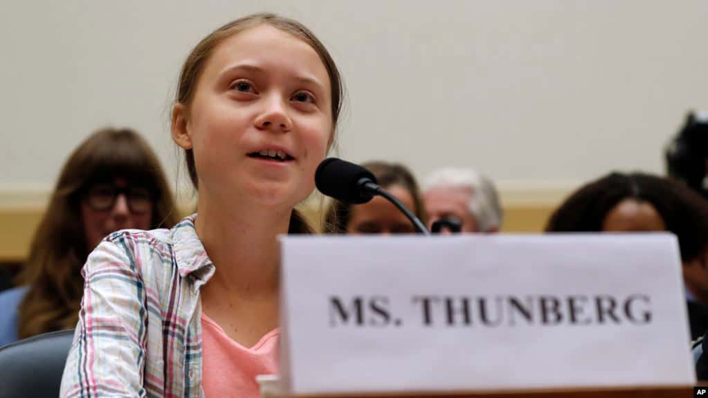 Cumbre climática: Greta Thunberg habló a legisladores en Washington para exigirles una mayor acción para combatir el cambio climático