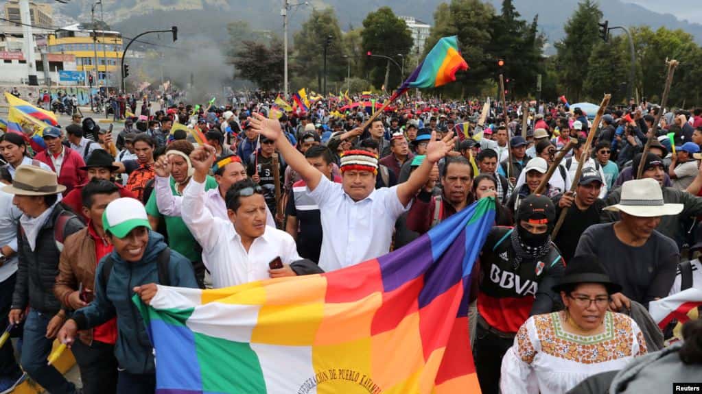 Movimiento indígena de Ecuador suspende diálogo con gobierno por subsidios
