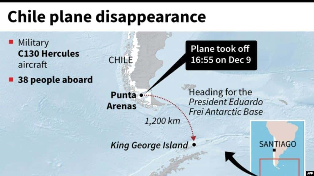 No hay trazas de avión militar chileno desaparecido