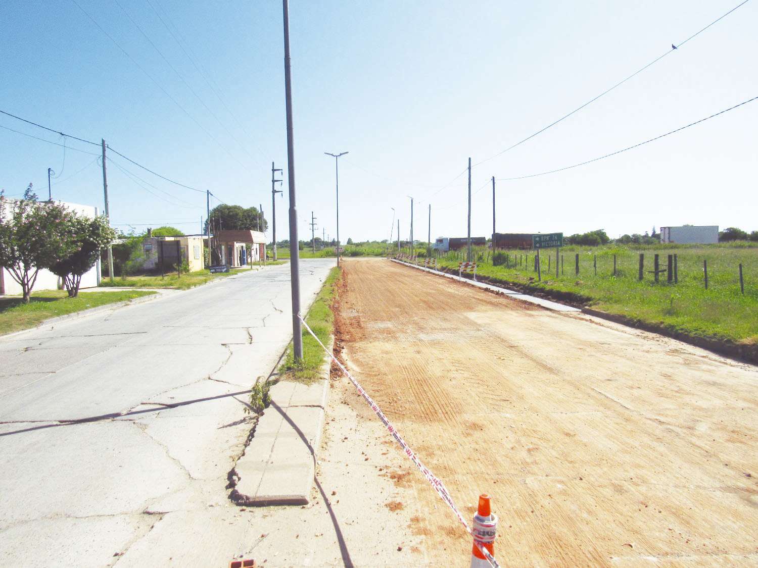 El municipio dice no contar con fondos por lo cual reemplazó el hormigón de calle Avellaneda por ripio