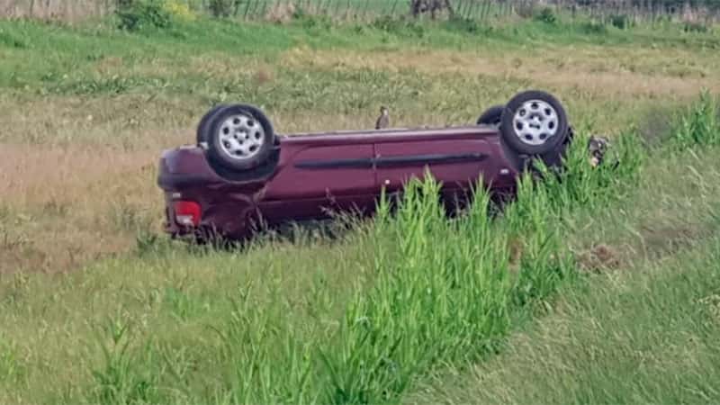 Un joven de 23 años volcó su vehículo en Ruta Provincial 32