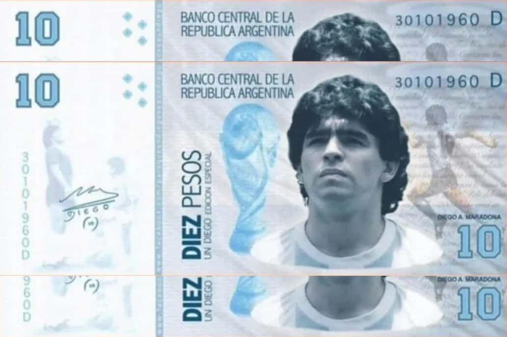Un grupo de fanáticos piden que la cara de Diego ilustre el billete de 10 pesos