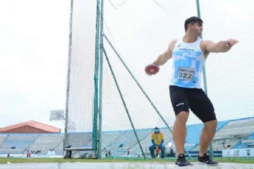 Nazareno Sasia obtuvo la medalla de oro en lanzamiento de bala en el Campeonato Sudamericano U23 de atletismo