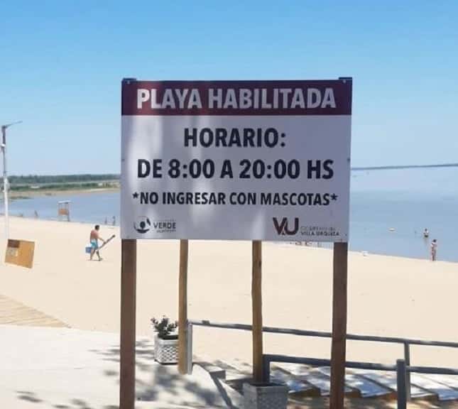 La playa de Villa Urquiza quedó nuevamente habilitada al público