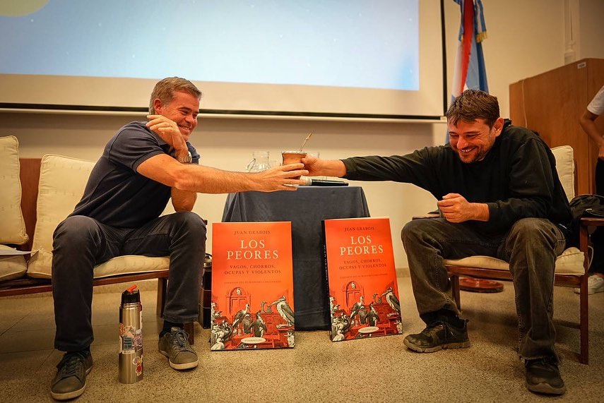 Martín Piaggio con Juan Grabois