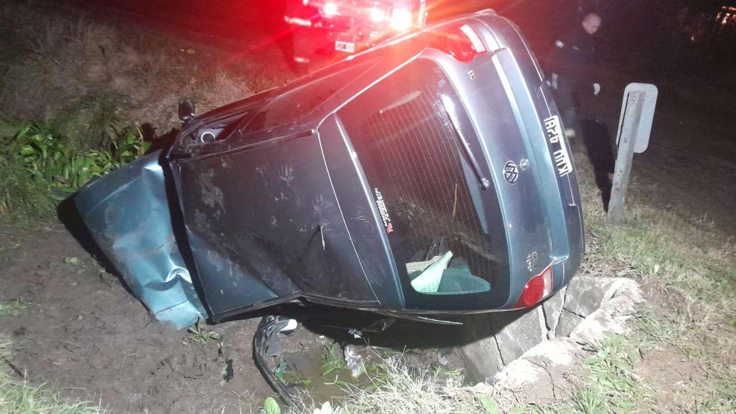 Falleció el conductor de un automóvil en el ingreso a Nogoyá