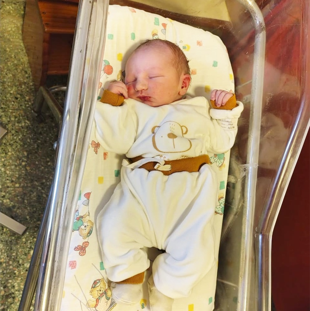 Tomás, el primer bebé del año nacido en Crespo