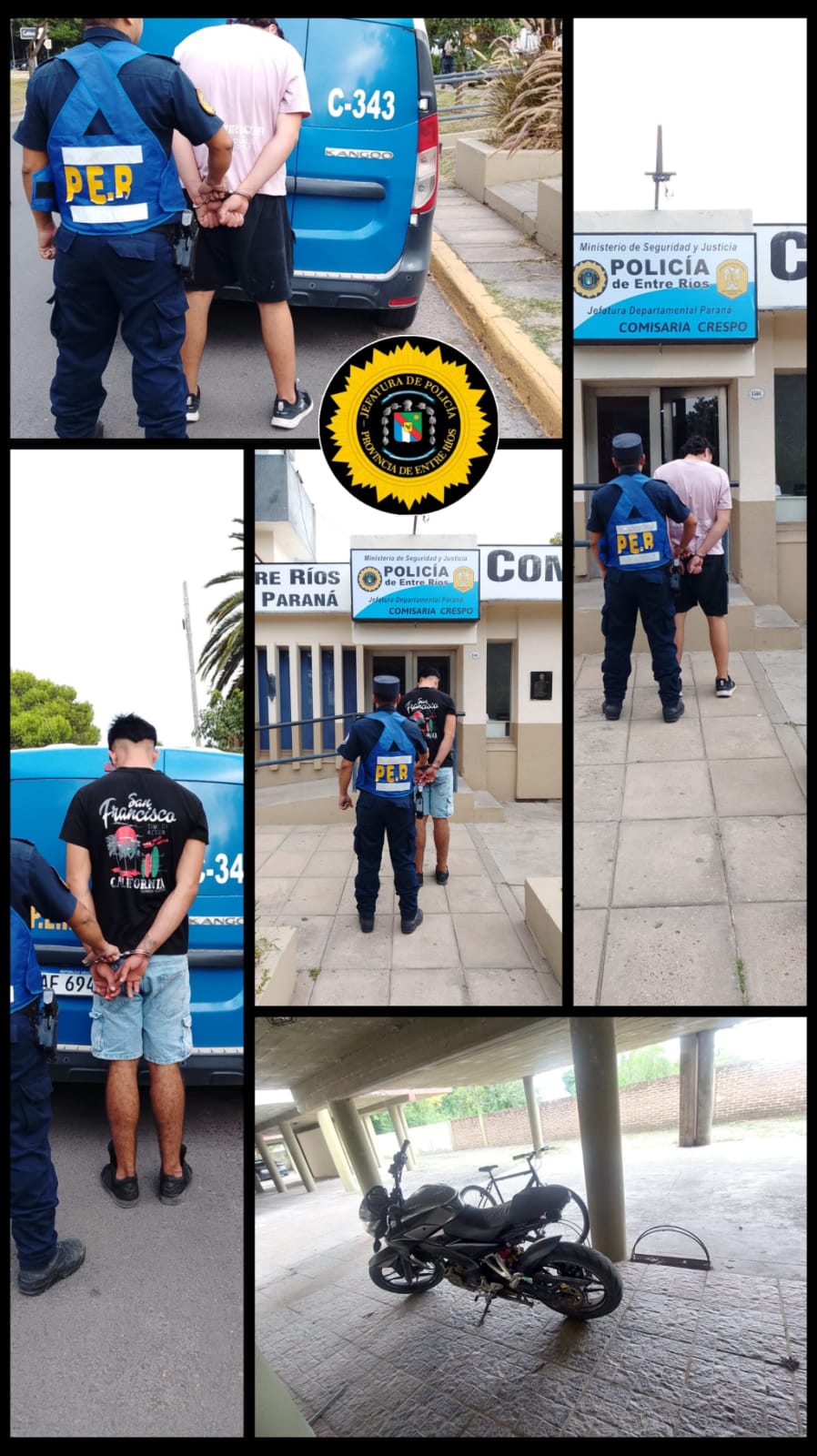 Recuperan moto robada en Barrio San Miguel y detienen a dos jóvenes