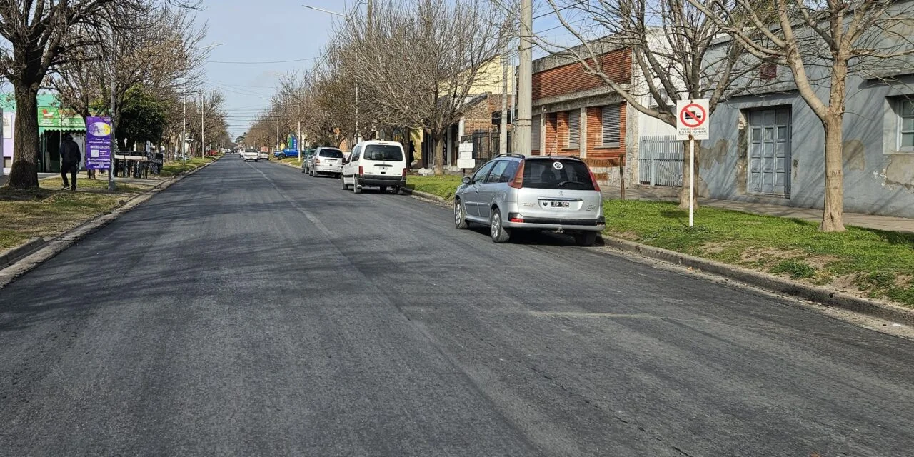 Quedó habilitado el acceso norte de Crespo tras la repavimentación de calle 9 de Julio